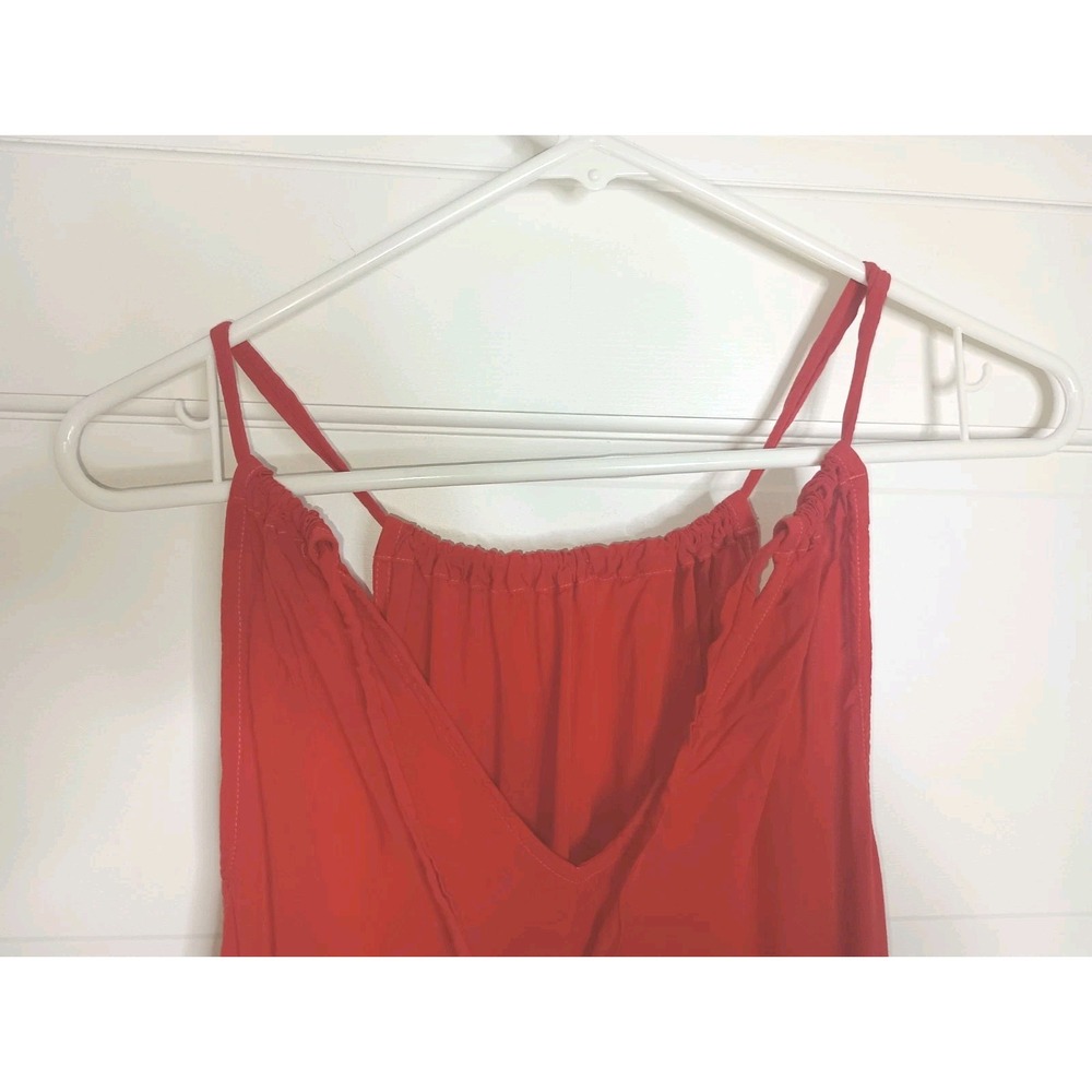 Splendid Orange Summer Dress Size Small Beach Drawstring Neckline Midi - Picture 10 of 12